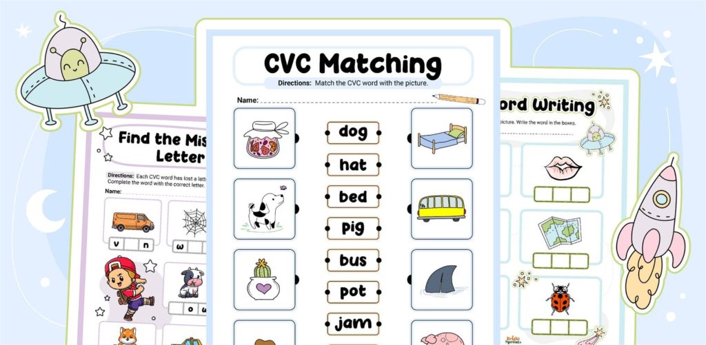 CVC Words for Kindergarten: Worksheets, Activities, and Games