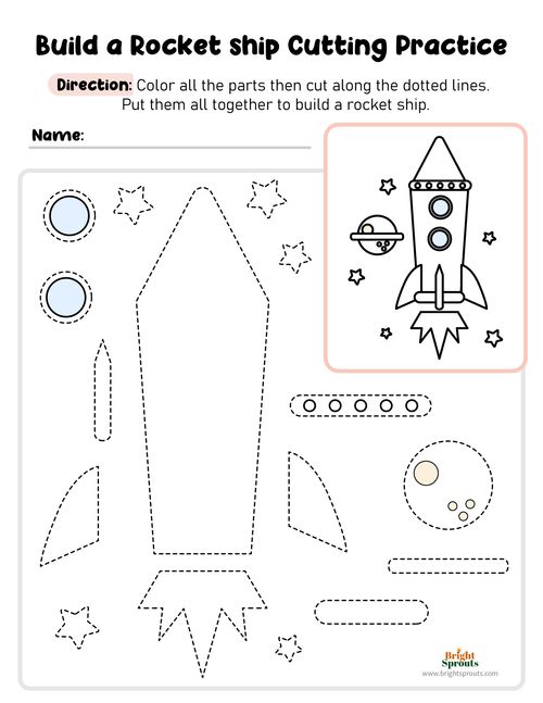 Free Printable Scissor Skills Worksheets for Kids - You're so creative !
