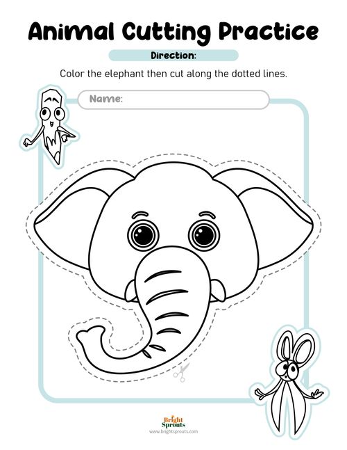 Free Printable Scissor Skills Worksheets for Kids - You're so