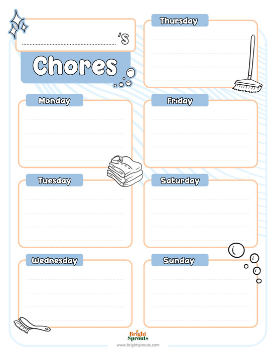 daily to do chore chart