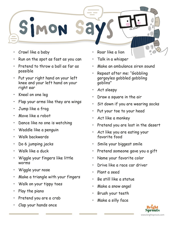 141 Fun Simon Says Command Ideas for Kids