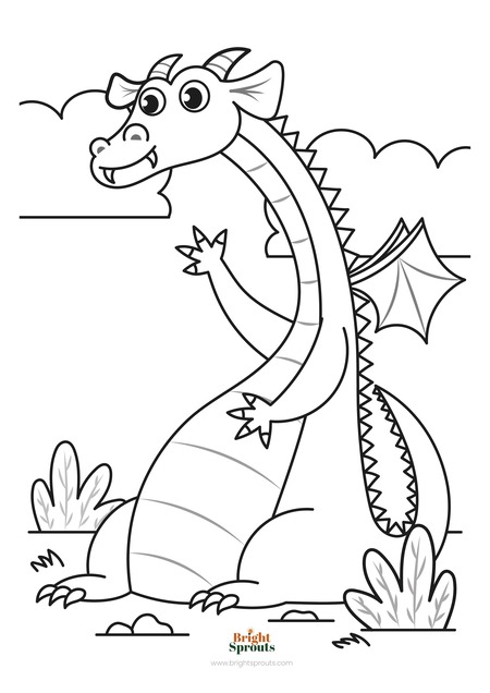 12 Free Printable Dragon Coloring Pages (Easy and Realistic)