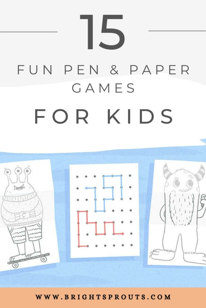 15 fun pen and paper games for kids that aren't tic-tac-toe